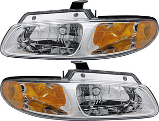 2000 Plymouth Voyager Headlights Driver Left and Passenger Right Side Halogen