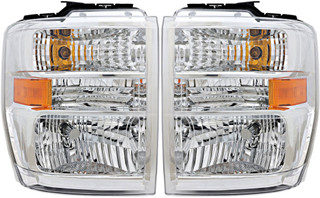 2008-2014 Ford E250 Headlights Driver Left and Passenger Right Side Halogen