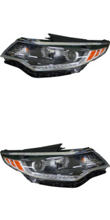 2018 Kia Optima Headlights Driver Left and Passenger Right Side Halogen US Built