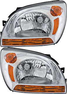 2005-2008 Kia Sportage Headlights Driver Left and Passenger Right Side Halogen