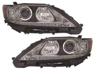 2013-2015 Lexus ES300h Headlights Driver Left and Passenger Right Side Halogen