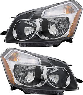 2009-2010 Pontiac Vibe Headlights Driver Left and Passenger Right Side Halogen
