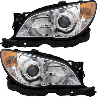 2007 Subaru Impreza Headlights Driver Left and Passenger Right Side Halogen