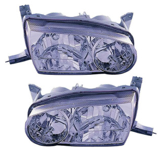 2001-2002 Toyota Corolla Headlights Driver Left and Passenger Right Side Halogen