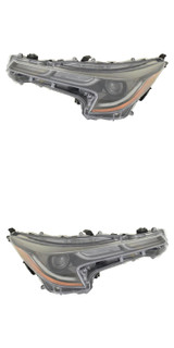 2020-2021 Toyota Corolla Hatchback Headlights Driver Left and Passenger Right Side Halogen