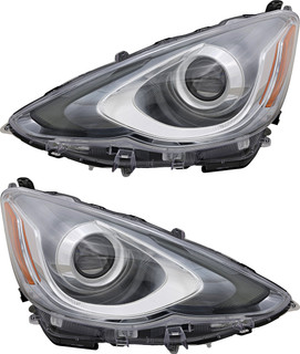 2015-2017 Toyota Prius C Headlights Driver Left and Passenger Right Side LED