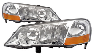 2002-2003 Acura TL Headlights Driver Left and Passenger Right Side Halogen