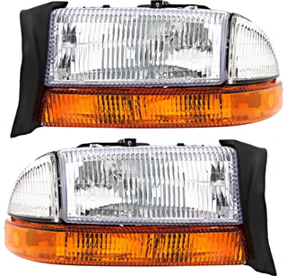 1997-2001 Dodge Durango Headlights Driver Left and Passenger Right Side Halogen