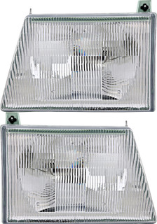 1992-1996 Ford E250 Headlights Driver Left and Passenger Right Side Halogen