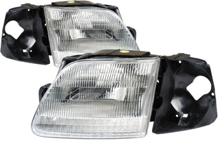 1997 Ford F150 Headlights Driver Left and Passenger Right Side Halogen