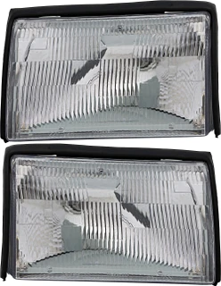 1987-1993 Ford Mustang Headlights Driver Left and Passenger Right Side Halogen