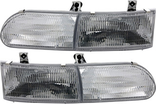 1992-1995 Ford Taurus Headlights Driver Left and Passenger Right Side Halogen