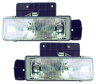1985-2005 Chevrolet Astro Headlights Driver Left and Passenger Right Side Halogen