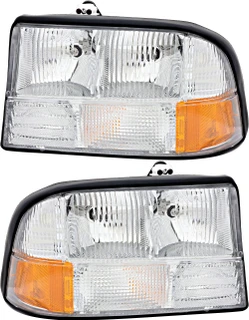1998-2001 Oldsmobile Bravada Headlights Driver Left and Passenger Right Side Halogen