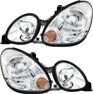 2000 Lexus GS430 Headlights Driver Left and Passenger Right Side Halogen