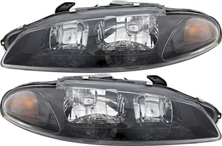 1997-1999 Mitsubishi Eclipse Headlights Driver Left and Passenger Right Side Halogen