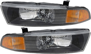 2002-2003 Mitsubishi Galant Headlights Driver Left and Passenger Right Side Halogen