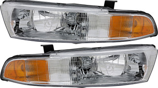 1999-2001 Mitsubishi Galant Headlights Driver Left and Passenger Right Side Halogen