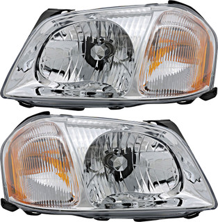 2001-2003 Mazda Tribute Headlights Driver Left and Passenger Right Side Halogen