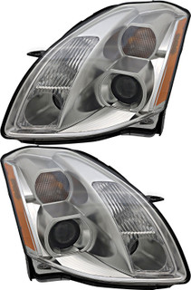 2004-2006 Nissan Maxima Headlights Driver Left and Passenger Right Side Halogen