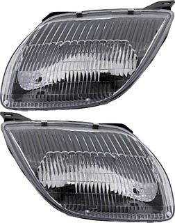 1995-2002 Pontiac Sunfire Headlights Driver Left and Passenger Right Side Halogen