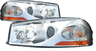 2003 Saturn LW200 Headlights Driver Left and Passenger Right Side Halogen