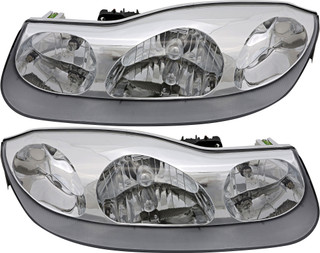 2001-2002 Saturn SC2 Headlights Driver Left and Passenger Right Side Halogen