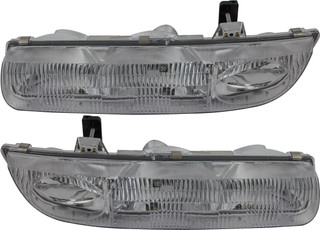1996-1999 Saturn SL2 Headlights Driver Left and Passenger Right Side Halogen