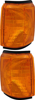 1987-1991 Ford F350 Corner Light Driver Left and Passenger Right Side Without Chrome & Black Trim