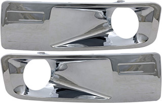 2006-2009 Ford Fusion Fog Light Cover Driver Left and Passenger Right Side Chrome Trim With Fog Light Hole