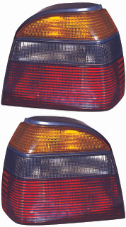 1993-1999 Volkswagen Golf Tail Light Driver Left and Passenger Right Side With Blackout Model