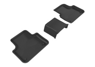 2019-2022 Audi Q8 Floor Mats Liners Rear Row Kagu Black