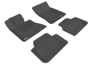 2004-2010 BMW X3 Floor Mats Liners Front and Rear Row Kagu Black