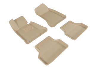 2004-2010 BMW 5 Series Sedan Floor Mats Liners Front and Rear Row Kagu Tan