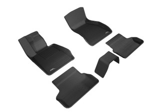 2017-2022 BMW 5 Series G30/G31 Floor Mats Liners Front and Rear Row Kagu Black