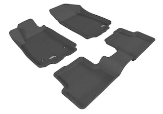 2012-2020 Chevrolet Sonic Floor Mats Liners Front and Rear Row Kagu Black