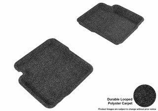 2012-2019 Fiat 500 Floor Mats Liners Rear Row Classic Black