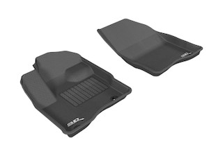 2010-2019 Ford Taurus Floor Mats Liners Front Row Kagu Black