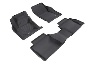2013-2016 Ford Fusion Floor Mats Liners Front and Rear Row Kagu Black