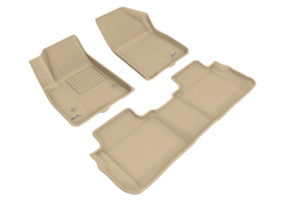 2017-2022 GMC Acadia Floor Mats Liners Front and Rear Row Kagu Tan 5 Seat
