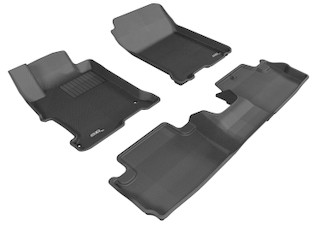 2013-2017 Honda Accord Coupe Floor Mats Liners Front and Rear Row Kagu Black