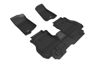 2020-2022 Jeep Gladiator JT Floor Mats Liners Front and Rear Row Kagu Black