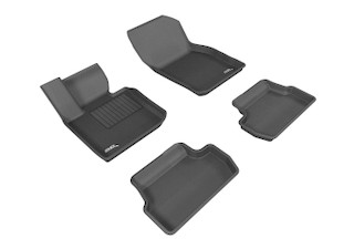 2014-2022 Mini Cooper 2 Door Floor Mats Liners Front and Rear Row Kagu Black Hardtop