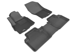 2011-2020 Mitsubishi Outlander Floor Mats Liners Front and Rear Row Kagu Black