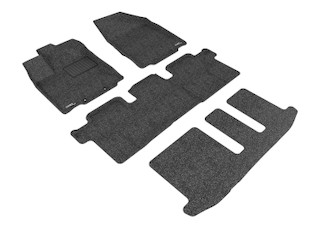 2013-2020 Nissan Pathfinder Floor Mats Liners Front and Rear Row Kagu Black JP-A48324QC