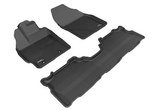 2012-2017 Toyota Prius V Floor Mats Liners Front and Rear Row Kagu Black