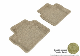 2007-2016 Volvo S80 Floor Mats Liners Rear Row Classic Tan
