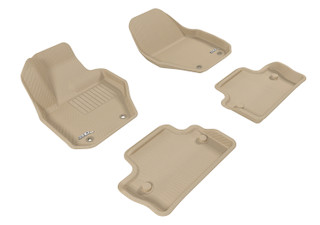2015-2018 Volvo V60 Floor Mats Liners Front and Rear Row Kagu Tan