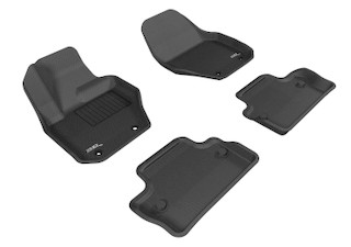 2015-2018 Volvo V60 Floor Mats Liners Front and Rear Row Kagu Black