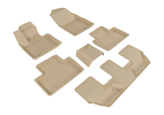 2015-2022 Volvo XC90 T5 Floor Mats Liners Front and Rear Row Kagu Tan